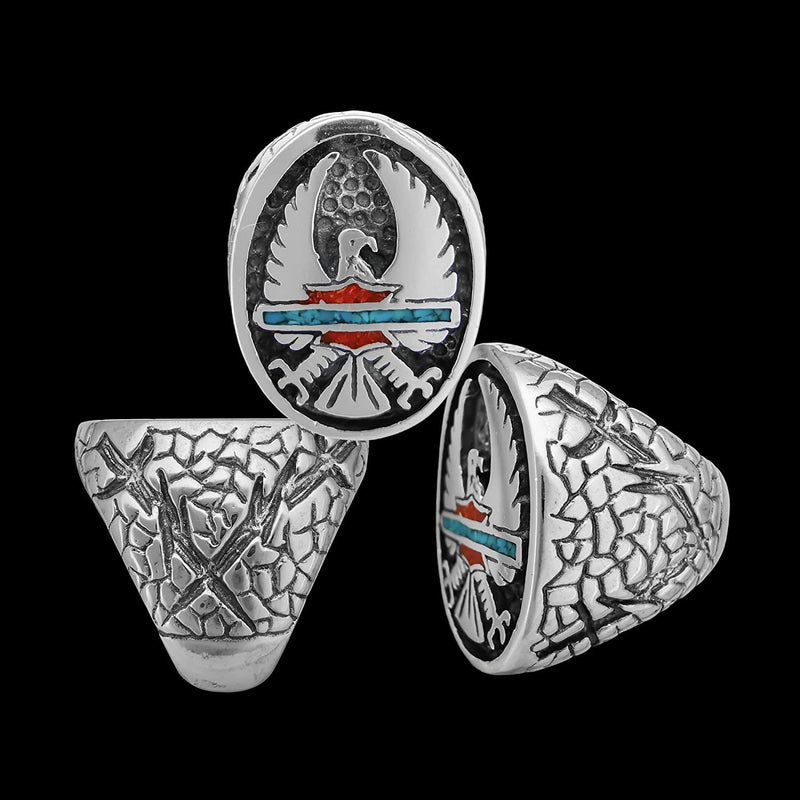 Harley Davidson Ring, 925 Sterling Silver Ring, Navajo Ring, Native American Handmade Jewelry, Huntington Beach Motorcycles