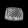 925 Sterling Silver Flag Ring • Diamond Cuts • Abstract Flag Design • Navajo Handmade • Size 11