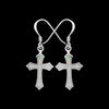 925 Sterling Silver Cross Earrings, Opal Cross Earrings, Christian Earrings