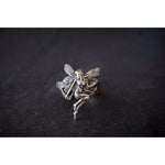 Beautiful sterling silver ring with faerie fairy design