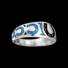 Horse Rider Ring - 925 Sterling Silver Lucky Horseshoe with Turquoise Inlay - Navajo Handcrafted
