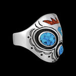 Roie Jaque Ring • 925 Sterling Silver • Navajo Handmade • Tribe Design • Native American Ring