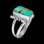 Navajo Turquoise Ring • Royston Turquoise • 925 Silver • Handmade by Steve Francisco • Size 6.5