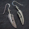 Bird Feather Earrings • 925 Sterling Silver • Nature Inspired Design • Boho Chic Style