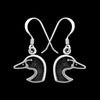 Navajo Handcrafted Duck Earrings • 925 Sterling Silver • Dangle Earrings • Pet Duck• Duck Hunting