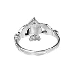 Sterling Silver Celtic Claddagh Pillbox Style Ring