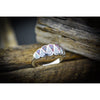 Raindrop Ring • 925 Sterling Silver Teardrop Ring with White and Pink Fire Opal