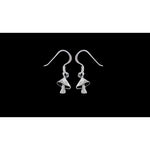 Sterling Silver Toadstool Mushroom Dangle Earrings - Unique and Whimsical