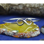 925 Sterling Silver infinity bangle bracelet