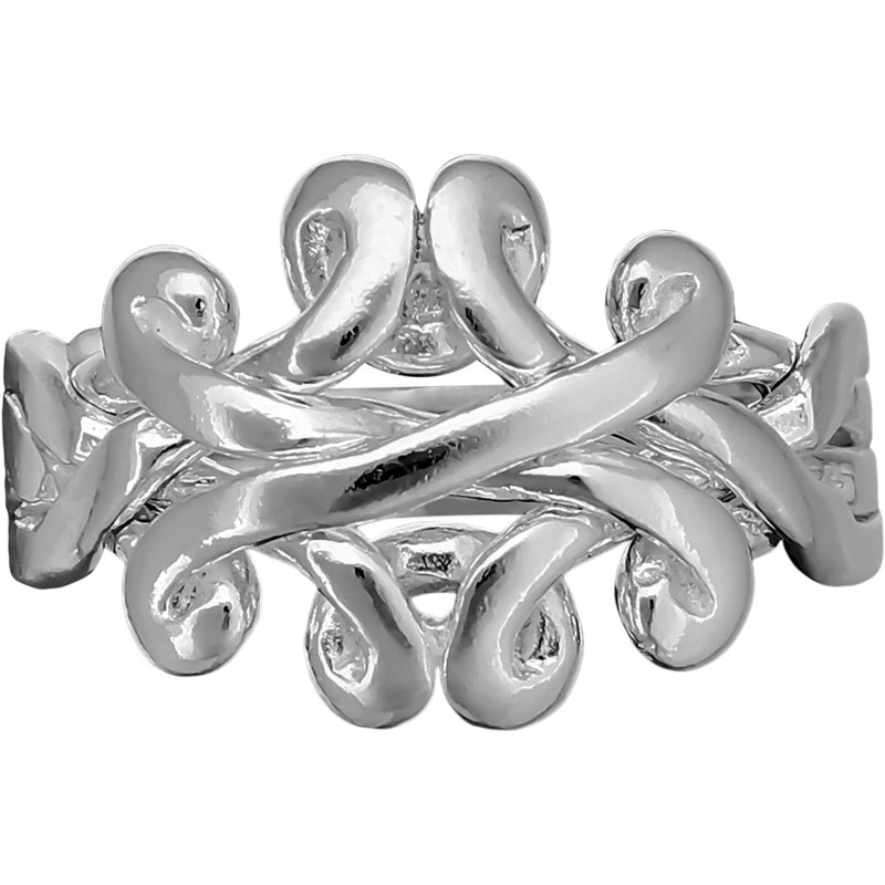 4 piece Sterling Silver Puzzle Ring in sizes 6, 7, 8, 9, 10