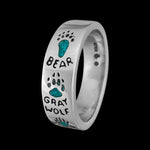 925 Sterling Silver Bear Ring • Navajo Inspired • Animal Tracker Design