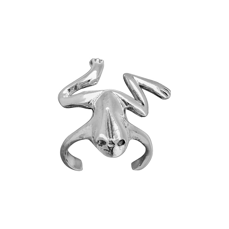 Stunning sterling silver frog cuff earring