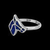 Size 3-925 Sterling Silver Lapis Lazuli Horse Silhouette Ring, Equestrian Bust Band, Handmade Gemstone Jewelry