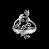 925 sterling silver ring with detailed flowers