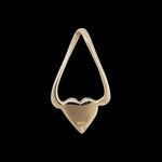 Gold Heart Pendant, 14kt Gold Heart, Gold and Turquoise Heart Pendant