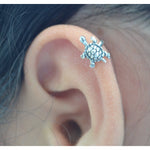 Sterling silver turtle earring cuff