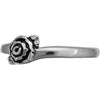 Sterling Silver Diamond Cut Tiny Rose Ring