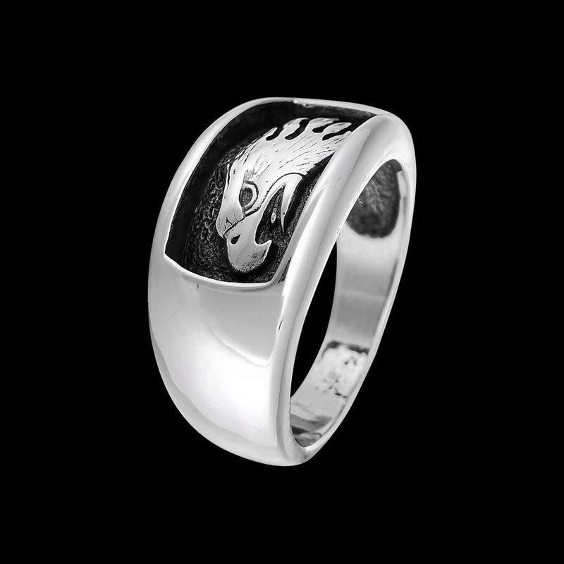 Sterling Silver Lone Eagle Ring