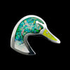 Navajo Duck Pendant • Handmade Jewelry • 925 Sterling Silver • Opal Mallard Duck