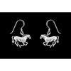 925 Sterling Silver Horse Earrings • Navajo Handcrafted • Equestrian Jewelry