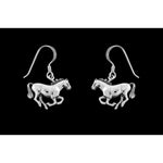 925 Sterling Silver Horse Earrings • Navajo Handcrafted • Equestrian Jewelry