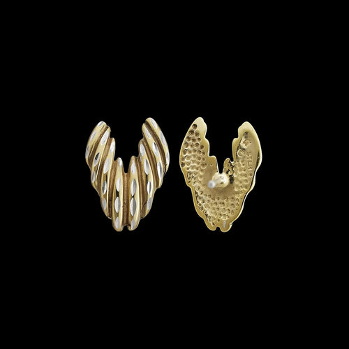 925 Sterling Silver Gold Plated Earrings, Heart Earrings, Gold Heart Earrings, Heart Post Earrings