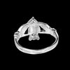 Sterling Silver Celtic Claddagh Pillbox Style Ring