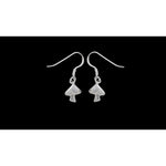 Sterling Silver Toadstool Mushroom Dangle Earrings - Unique and Whimsical