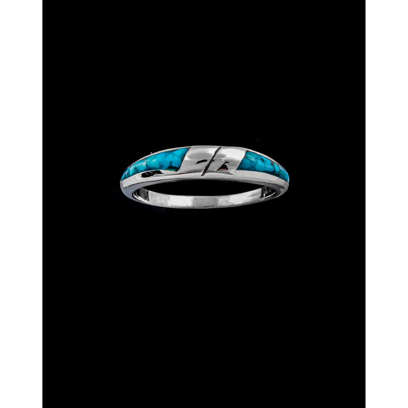 Sleeping Beauty Turquoise Ring • 925 Sterling Silver • Navajo Friendship Ring