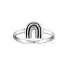 925 sterling silver dainty rainbow ring