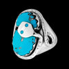 Turquoise Snake Ring • Navajo • 925 Silver • Native American Handmade • Joy Calavaza • Size 10