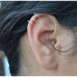 Sterling silver three wire ear cuff