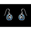 Sterling Silver and Turquoise Horseshoe Bust Dangle Earrings