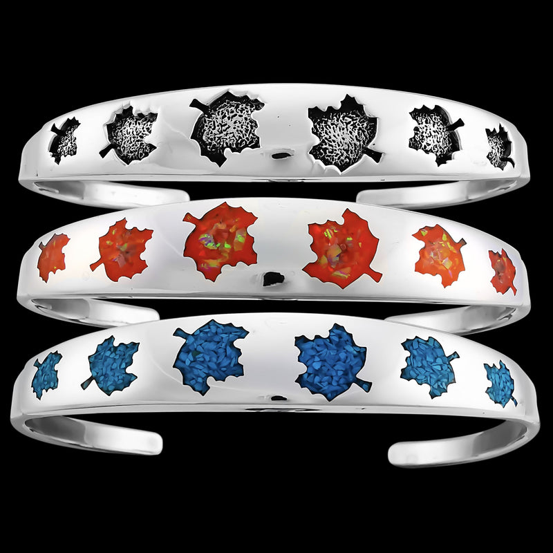 Maple Leaf Bracelet • 925 Sterling Silver • Tree Jewelry • Fall Season