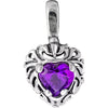 925 Sterling Silver Heart Pendant, Amethyst Pendant, Amethyst Heart Pendant, Amethyst Jewelry