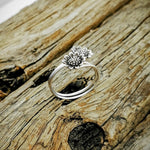 925 Sterling Silver Double Sunflower Adjustable Ring