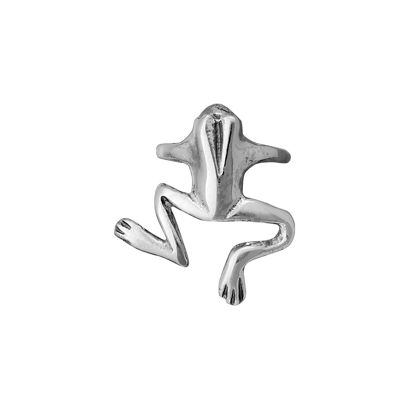 Stunning sterling silver frog cuff earring