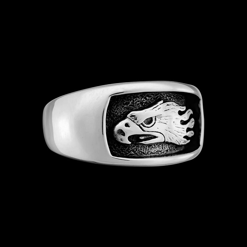 Sterling Silver Lone Eagle Ring