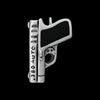 Gun Pendant, 925 Sterling Silver Pendant, 380 Pendant, Automatic Pendant, Pistol Jewelry.380 auto