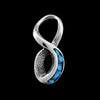 Sterling Silver Infinity Symbol Pendant inlaid with Turquoise or Opal