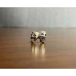 925 Sterling silver mask drama earring cuff, theater, happy sad