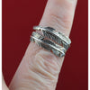 Sterling Silver adjustable feather band Ring