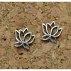 Sterling Silver Lotus Blossom stud post earrings