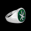 925 Sterling Silver Mary Jane Ring, Green Opal Cannabis Ring, Pot Leaf Ring, Pot Leaf Jewelry