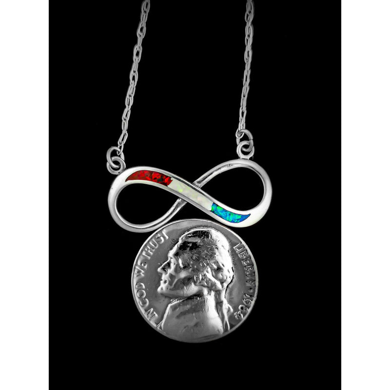 Infinity Pendant • 925 Sterling Silver • America-Inspired Necklace • Navajo Handcrafted