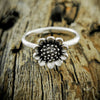 Sterling Silver Single Sunflower Ring