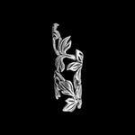 Sterling silver climbing flowers earring cuff