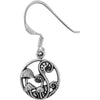 925 Sterling Silver Toadstool and Fiddlehead Fern dangle and drop earrings