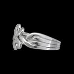 4 piece Sterling Silver Puzzle Ring in sizes 6, 7, 8, 9, 10