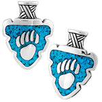 Sterling Silver and Turquoise Bear Paw Stud Earrings